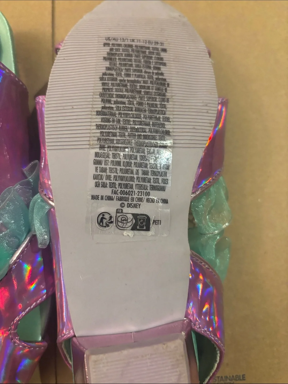 Disney Little Mermaid Ariel Costume Shoes